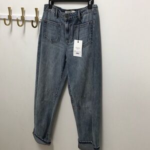 Hidden Sammie Mid-Wash Blue High-Rise cropped barrel Women’s Jeans